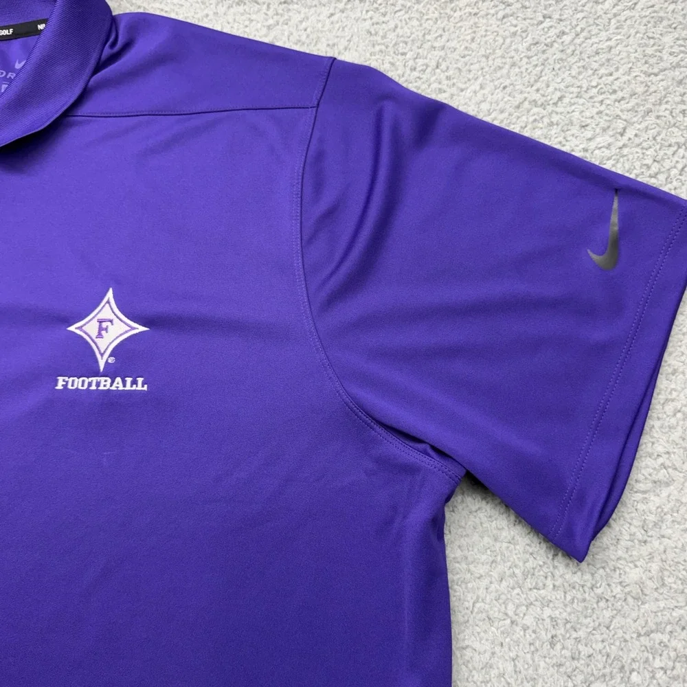 Nike 891881-547 Mens 3XL Furman Football Dri-Fit Performance Purple Polo Shirt